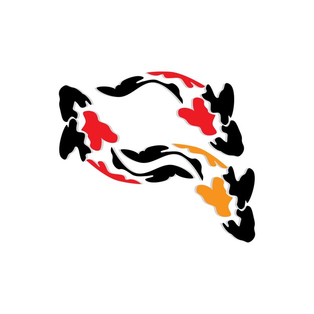 Diseño De Logotipo De Pez Koi Chino Afortunado Y Triunfo Peces Ornamentales Vector Compañía Marca Icono De Pez Dorado