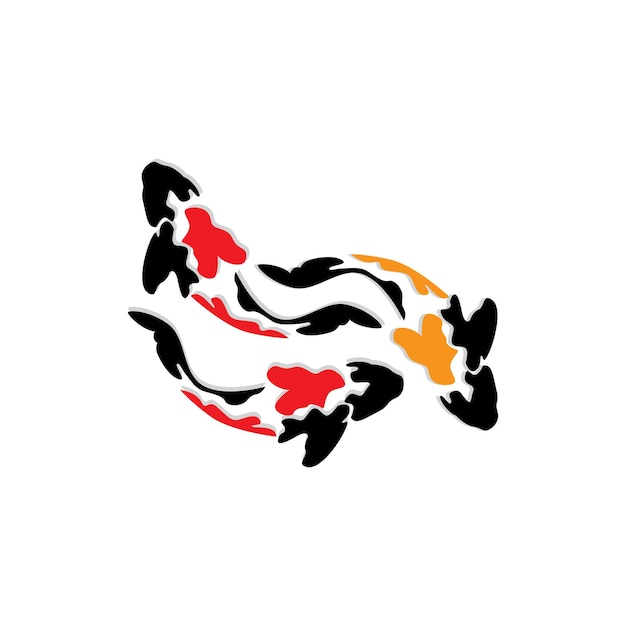 Diseño De Logotipo De Pez Koi Chino Afortunado Y Triunfo Peces Ornamentales Vector Compañía Marca Icono De Pez Dorado
