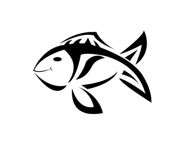 Diseño de logotipo de pez vectorial simple