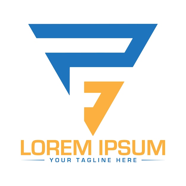 Diseño de logotipo PF Diseño de logotipo de letra FP Diseño de logotipo único y creativo