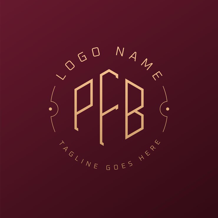 Vector diseño de logotipo de pfb de lujo letra elegante pfb monograma logotipo minimalista poligono plantilla de diseño de logotipo pfb
