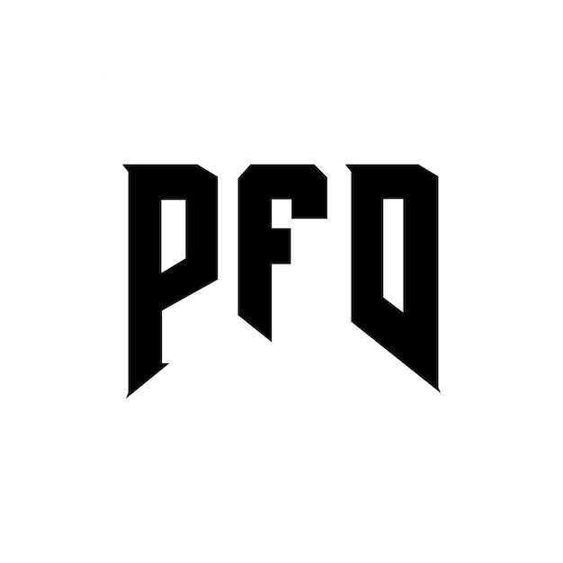 Diseño de logotipo de PFD para una empresa de tecnología PFD diseño de logotipo PFD combinación de colores blanco y negro PFD logo PFD vector PFD diseño PFD icono PFD alfabeto PFD tipografía diseño del logotipo