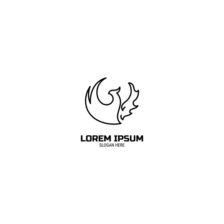 Vector diseño del logotipo de phoenix