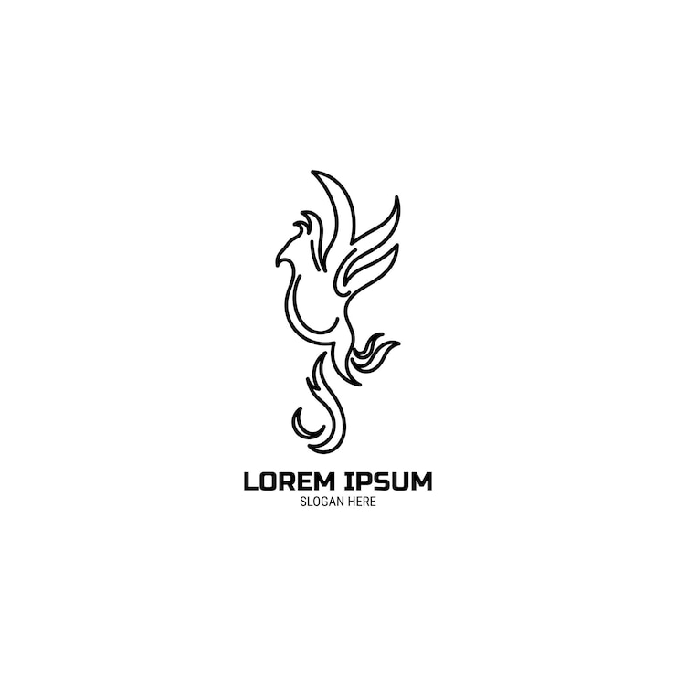 Vector diseño del logotipo de phoenix