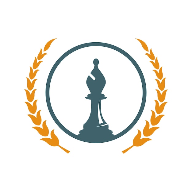 Diseño del logotipo de la pieza de ajedrez