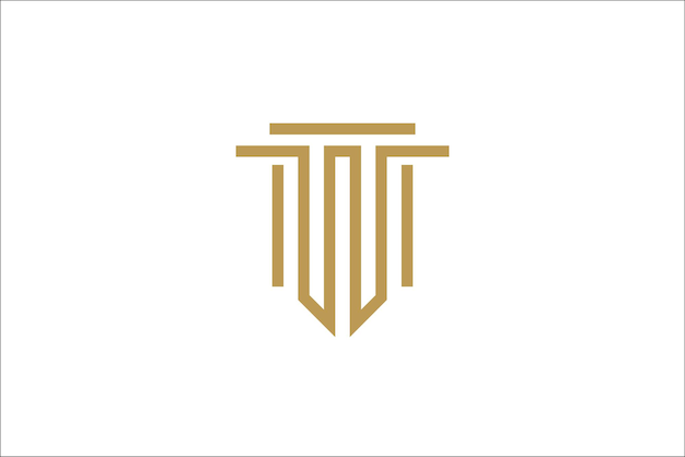 Diseño del logotipo del pilar con combinación de forma de escudo