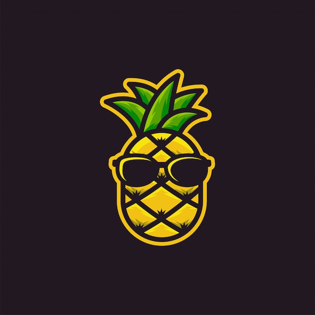 Vector diseño de logotipo de piña inspiración impresionante