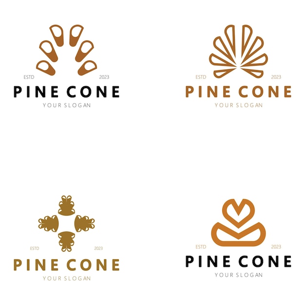 diseño de logotipo de piña simple abstractopara negociosinsigniaemblemaplantación de pinosindustria de la madera de pinoyo