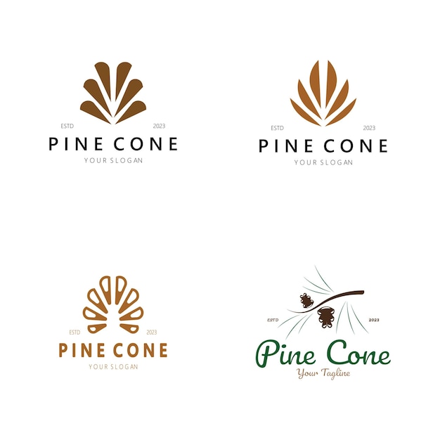 diseño de logotipo de piña simple abstractopara negociosinsigniaemblemaplantación de pinosindustria de la madera de pinoyo