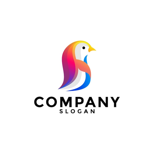 Diseño de logotipo de pingüino