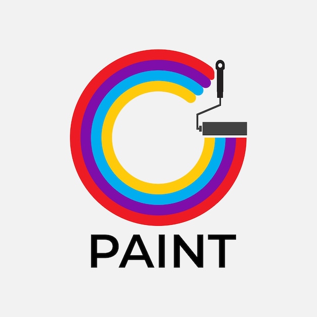 Diseño de logotipo de pintura abstracta