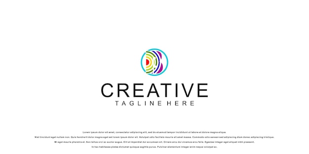 Diseño de logotipo de pintura creativa con concepto único vector premium