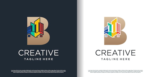 diseño de logotipo de pintura con letra b concepto de vector premium
