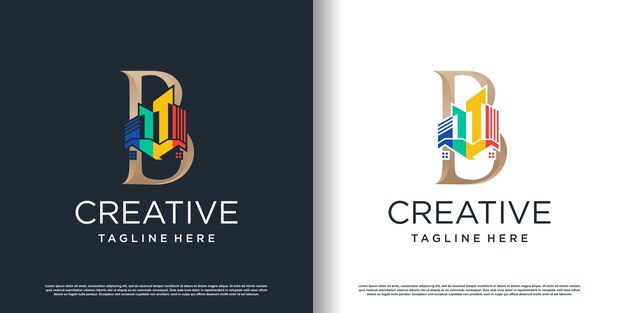 diseño de logotipo de pintura con letra b concepto de vector premium