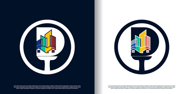 diseño de logotipo de pintura con la letra d concepto vector premium