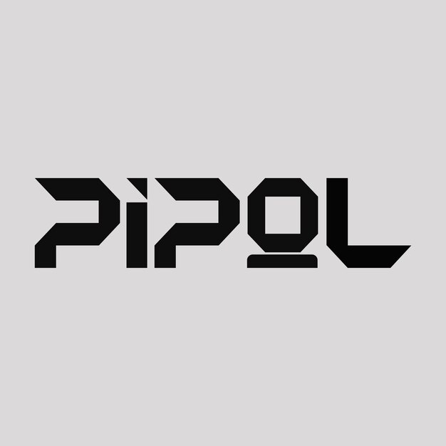 Diseño del logotipo PIPOL Vector del logotipo de la tipografía de la letra inicial PIPOL