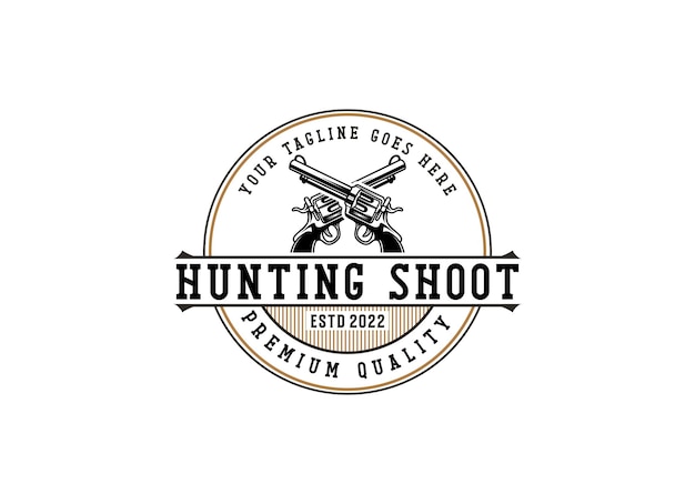 Diseño de logotipo de pistola creativa Plantilla de logotipo de pistola lista para usar Vector de pistola