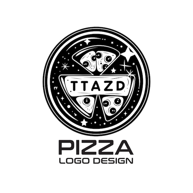 Diseño del logotipo de pizza vector