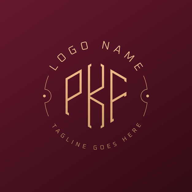 Diseño de logotipo de PKF de lujo Letra elegante PKF Monograma Logotipo minimalista Poligono plantilla de diseño de logotipo PKF