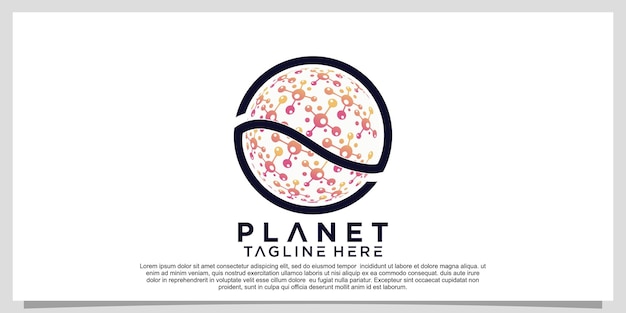 Diseño de logotipo de planeta creativo con concepto único Premium Vector Parte 2