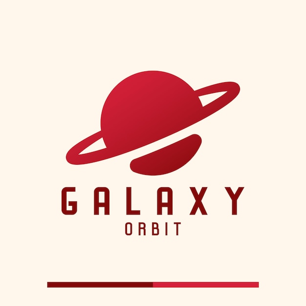 diseño de logotipo de planeta espacial galaxia minimalista simple