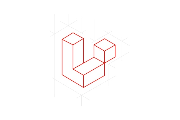 Diseño de logotipo plano mínimo de laravel