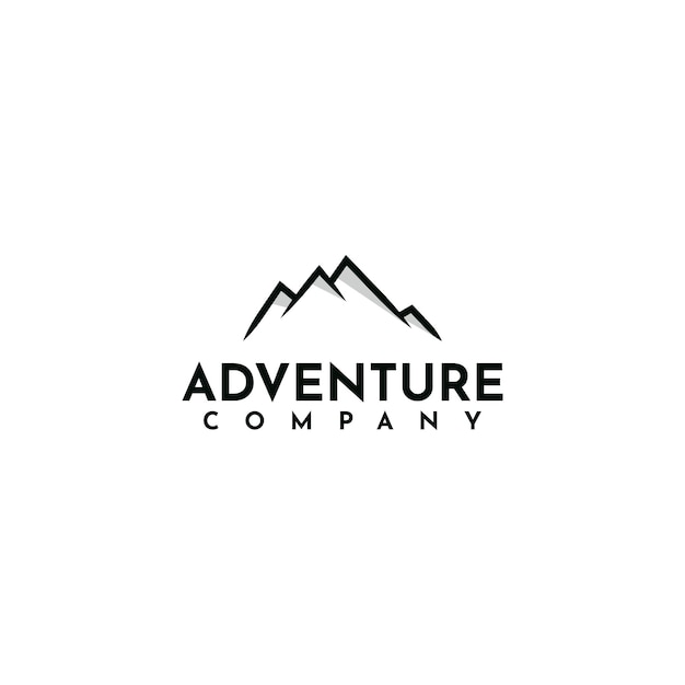 Diseño de logotipo plano simple aventura