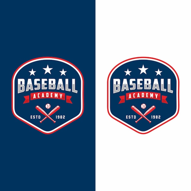 Diseño de logotipo de plantilla de béisbol profesional moderno para club de béisbol