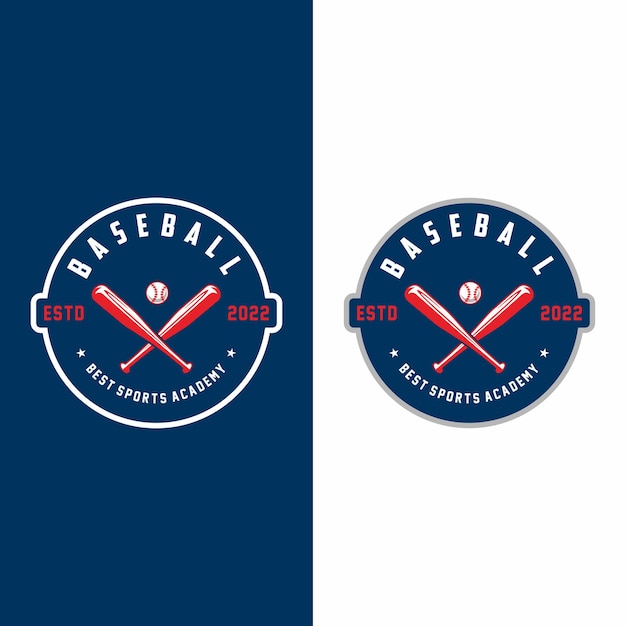 Vector diseño de logotipo de plantilla de béisbol profesional moderno para club de béisbol