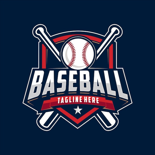 Diseño de logotipo de plantilla de béisbol profesional moderno para un club de béisbol