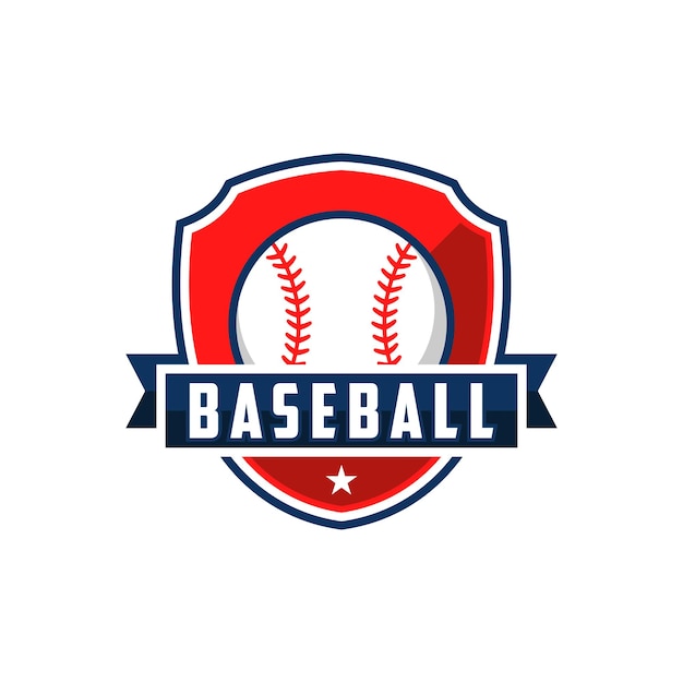 Diseño de logotipo de plantilla de béisbol profesional moderno para club de béisbol