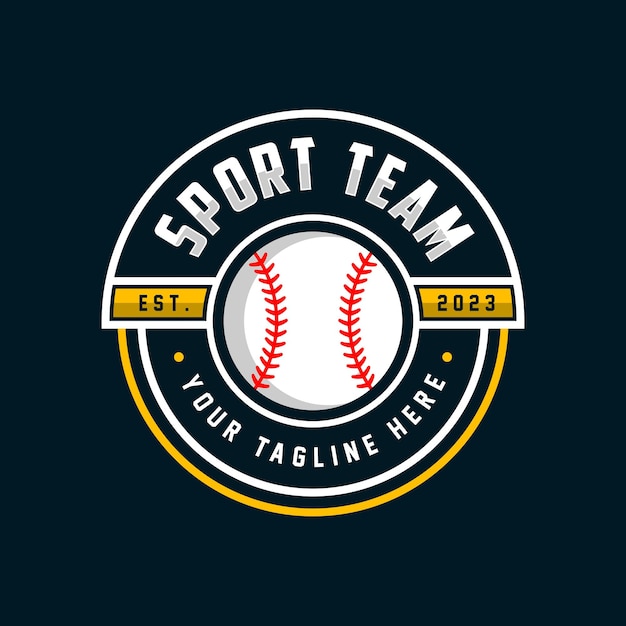 Diseño de logotipo de plantilla de béisbol profesional moderno para un club de béisbol
