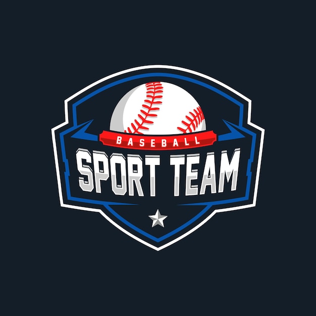 Diseño de logotipo de plantilla de béisbol profesional moderno para club de béisbol