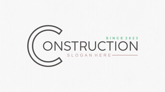 Diseño de logotipo de plantilla de construcción