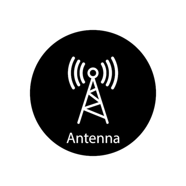 Diseño del logotipo de la plantilla de ilustración vectorial del icono de la antena