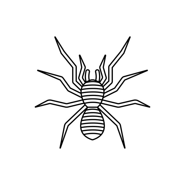 diseño de logotipo de la plantilla de ilustración vectorial del icono de araña