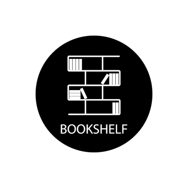 diseño de logotipo de la plantilla de ilustración vectorial del icono de la estantería