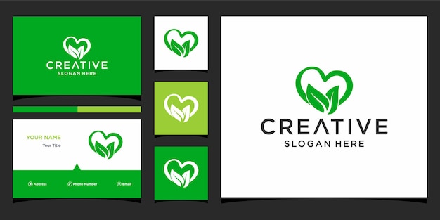 un diseño de logotipo con plantilla de tarjeta de negocios
