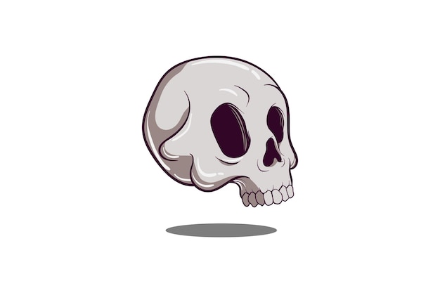 diseño de logotipo de plantilla de vector de cráneo humano
