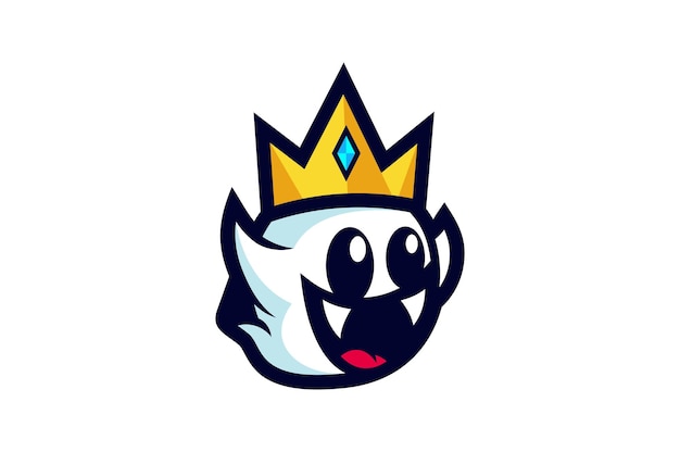 Diseño del logotipo de la plantilla de vector del rey fantasma