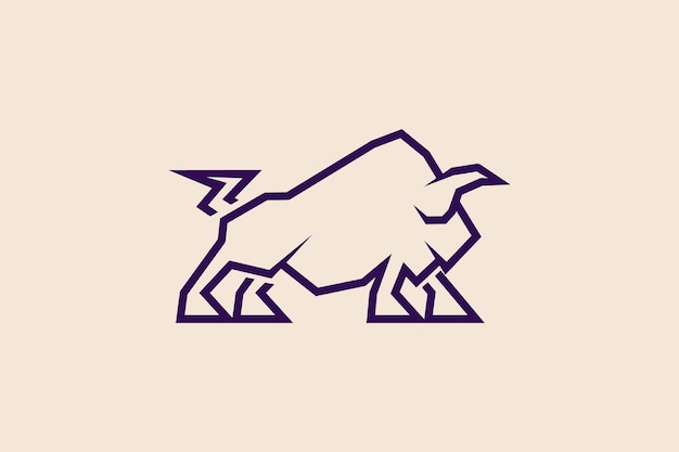 diseño de logotipo de plantilla de vector de toro