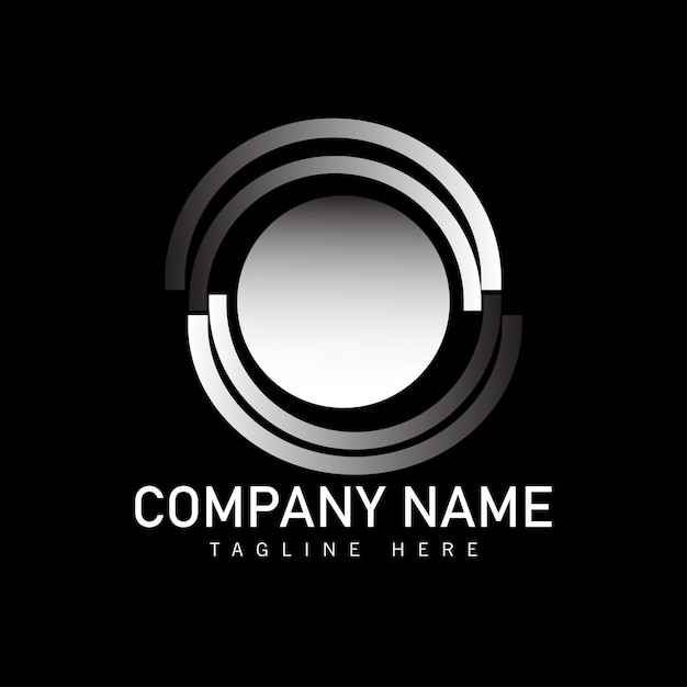Diseño de logotipo plateado de ilustración vectorial adecuado para su empresa de identidad