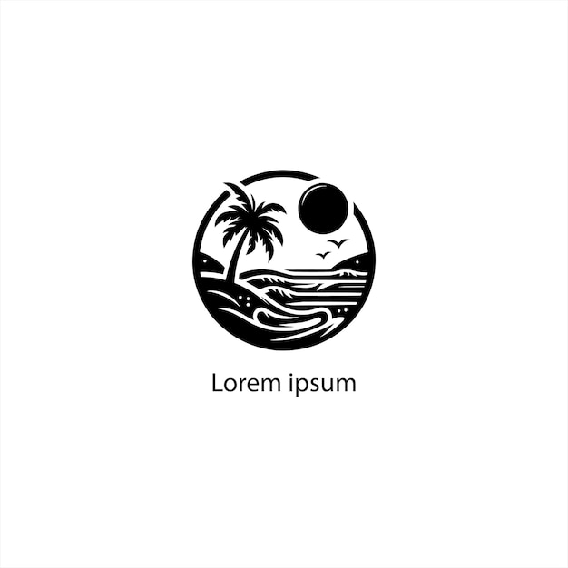 Un diseño de logotipo de playa para la marca