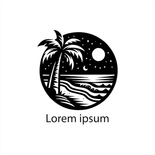 un diseño de logotipo de playa para la marca