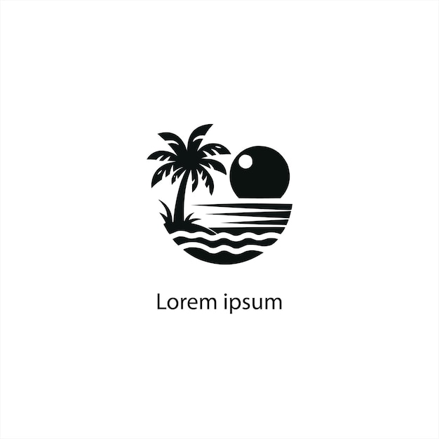 un diseño de logotipo de playa para la marca