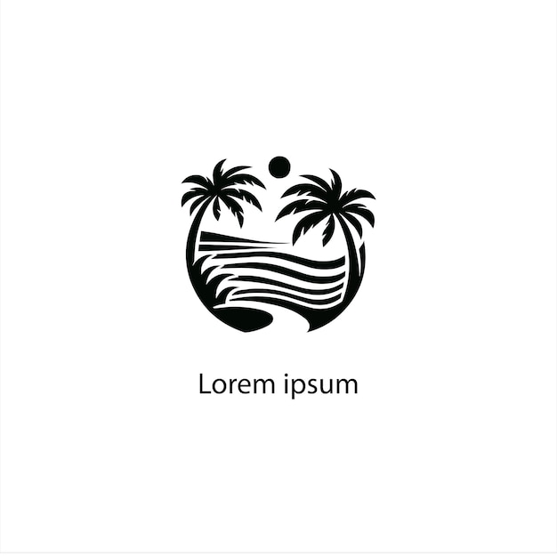 un diseño de logotipo de playa para la marca