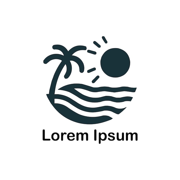 Diseño de logotipo de playa para su marca