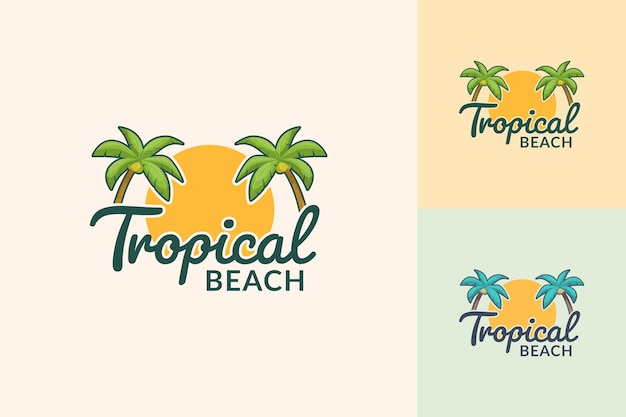 Diseño del logotipo de la playa tropical