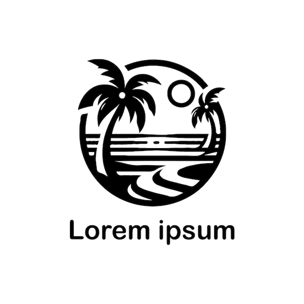 un diseño de logotipo de playa