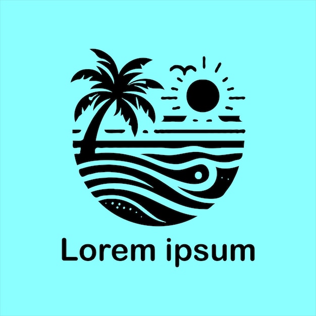 un diseño de logotipo de playa